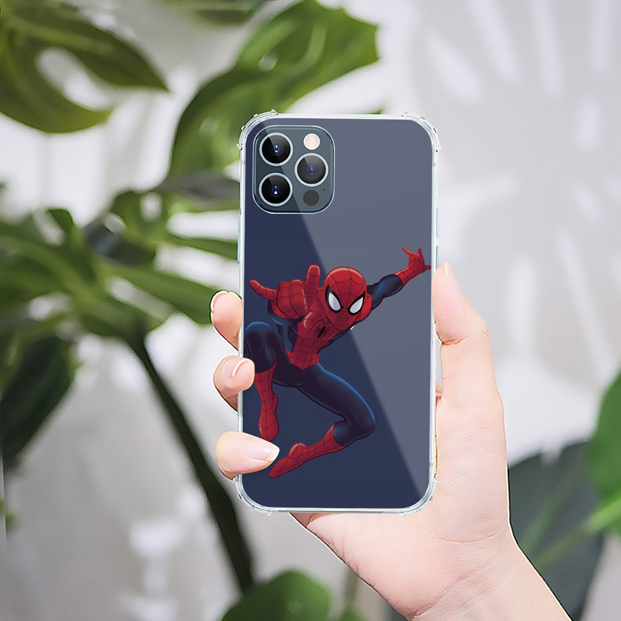 （画像用） Spider Man スパイダーマン 【iPhone 12シリーズ対応】透明スマホケース（クリアソフトケース）